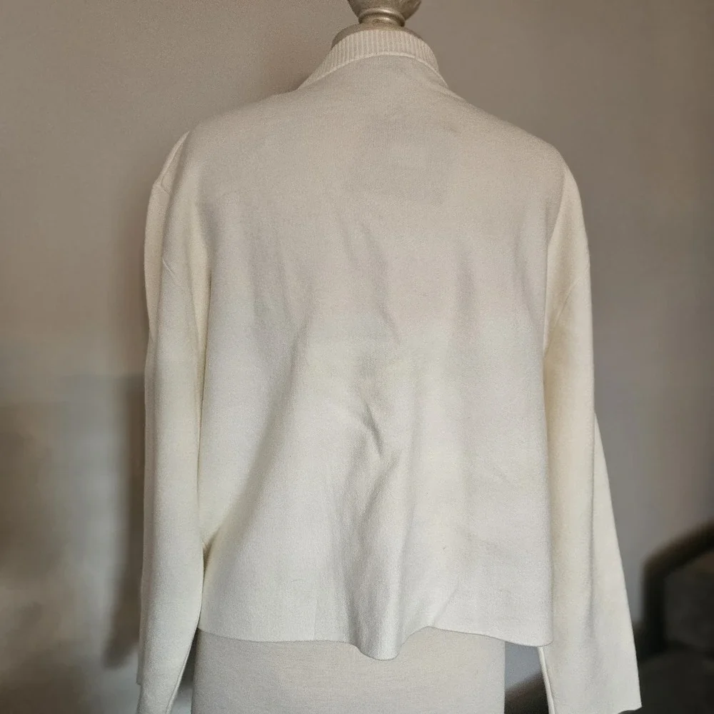Marc New York Ladies Ivory Classic Cardigan Sweater With Gold Buttons - NWT - Picture 8 of 13